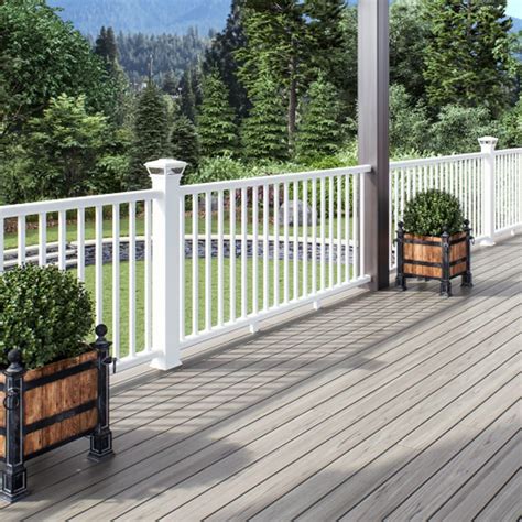 composit deck railing with metal cores brackets assembled|Composite Deck Railing Systems .